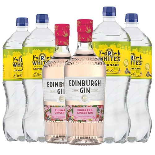Case of 6 with Edinburgh Rhubarb & Ginger Gin 70cl and R. White’s Lemonade | Spirit & Mixer Set